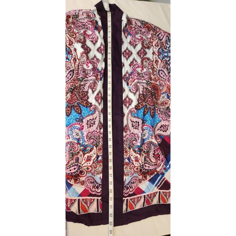 CHICO'S‎ MULTICOLOR PATCHWORK PRINT RUANA WRAP TO… - image 9